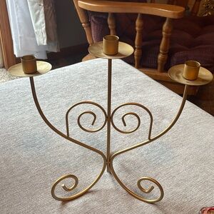 Elegant Gold Candelabra with small candle